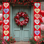 KatchOn Conversation Hearts Valentines Door Banner - 72x12 Inch | Outdoor Valentine Decor | Galentines Day Banner
