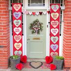 KatchOn Conversation Hearts Valentines Door Banner - 72x12 Inch | Outdoor Valentine Decor | Galentines Day Banner