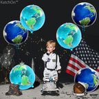 KatchOn Globe Balloons – 22-Inch World Balloons, Pack of 6 for Travel & Around The World Party Decor