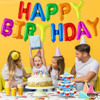 KatchOn Rainbow Happy Birthday Foil Balloons Letters - 16 Inch | Birthday Banner & Rainbow Party Decor