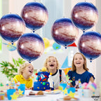 KatchOn Big Galaxy Balloons - 22 Inch, Pack of 6 | 360 Degree 4D Sphere Balloons for Space Themed Parties