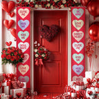 KatchOn Conversation Hearts Valentines Door Banner - 72x12 Inch | Outdoor Valentine Decor | Galentines Day Banner