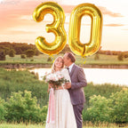 KatchOn Gold 30 Balloon Numbers - 40 Inch Giant 30th Birthday Balloons