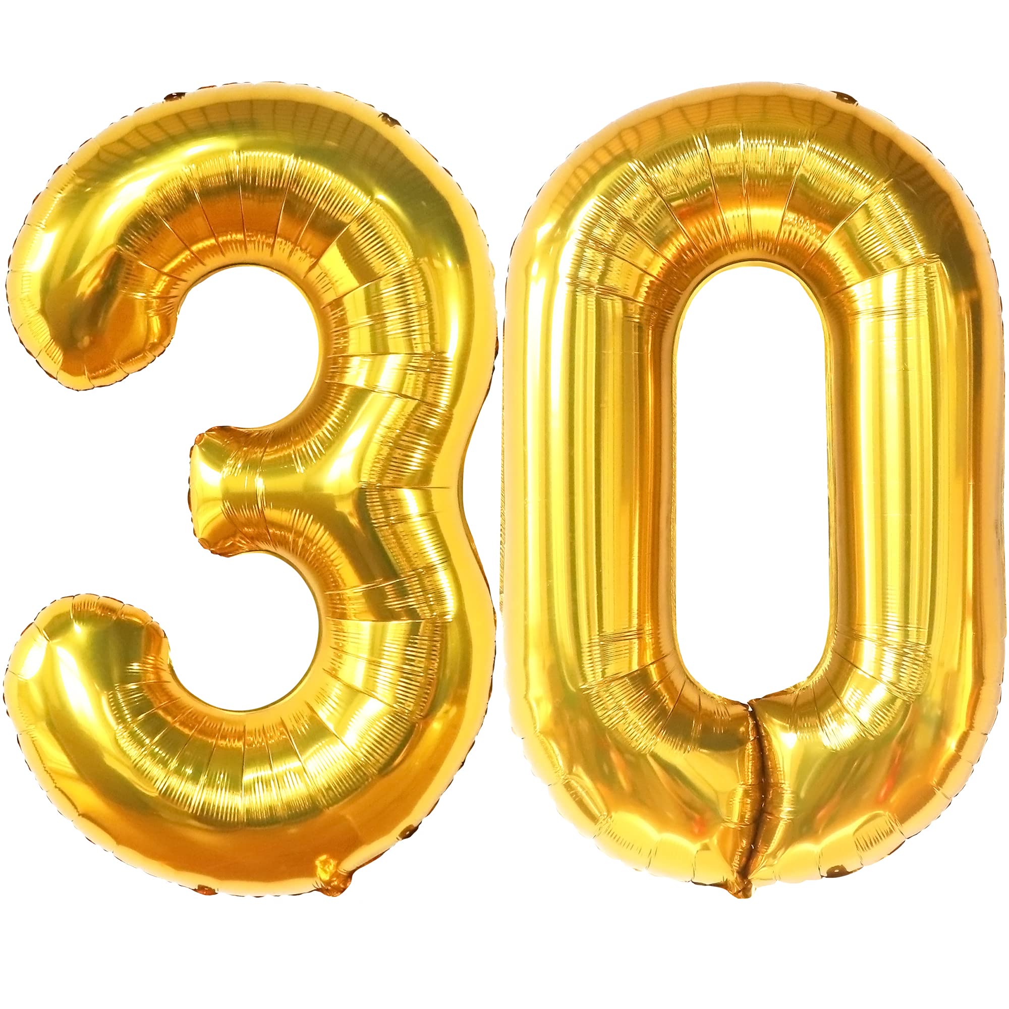 KatchOn Gold 30 Balloon Numbers - 40 Inch Giant 30th Birthday Balloons