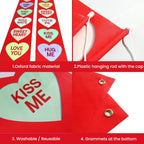 KatchOn Conversation Hearts Valentines Door Banner - 72x12 Inch | Outdoor Valentine Decor | Galentines Day Banner