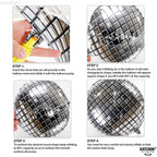 KatchOn 22 Inch Silver Disco Ball Balloons – Pack of 12 | Disco Party Decor