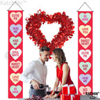 KatchOn Conversation Hearts Valentines Door Banner - 72x12 Inch | Outdoor Valentine Decor | Galentines Day Banner