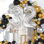 KatchOn Silver 32 Balloon Numbers – Giant 40-Inch Foil Balloons for 32nd Birthday Decorations