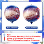KatchOn Big Galaxy Balloons - 22 Inch, Pack of 6 | 360 Degree 4D Sphere Balloons for Space Themed Parties