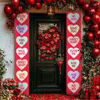 KatchOn Conversation Hearts Valentines Door Banner - 72x12 Inch | Outdoor Valentine Decor | Galentines Day Banner