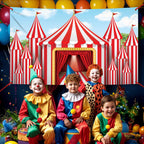 KatchOn XtraLarge Carnival Backdrop 72x44 in | Circus Theme Party Decor