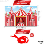 KatchOn XtraLarge Carnival Backdrop 72x44 in | Circus Theme Party Decor