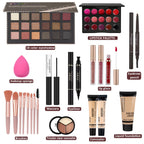 KAVCENT All-in-One Makeup Set for Women – Complete Starter Kit (Eyeshadow Palette, Lip Gloss, Foundation, Mascara)