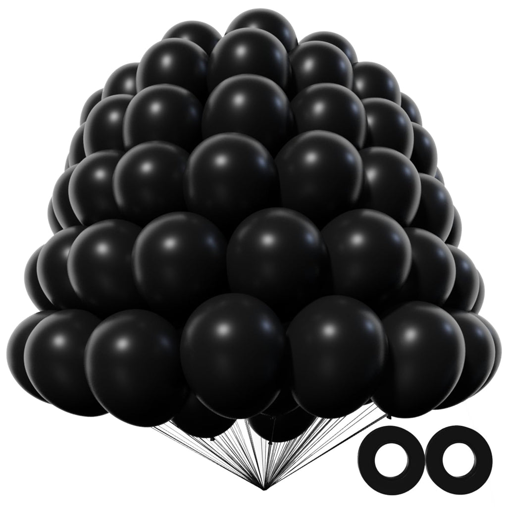 KAWKALSH 200pcs Black Balloons 5 Inch – Mini Latex Balloons for Party, Arch Garland & Celebration Decor