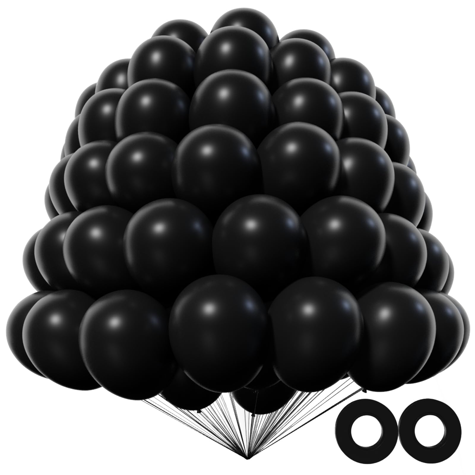 KAWKALSH 200pcs Black Balloons 5 Inch – Mini Latex Balloons for Party, Arch Garland & Celebration Decor