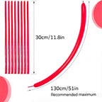 KAWKALSH 260 Red Long Balloons - 100 Pcs for Garlands & Twisting