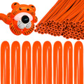 KAWKALSH 260 Orange Long Balloons – Thick Latex, 100pcs for Balloon Garlands & Animal Twists