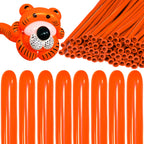 KAWKALSH 260 Orange Long Balloons – Thick Latex, 100pcs for Balloon Garlands & Animal Twists
