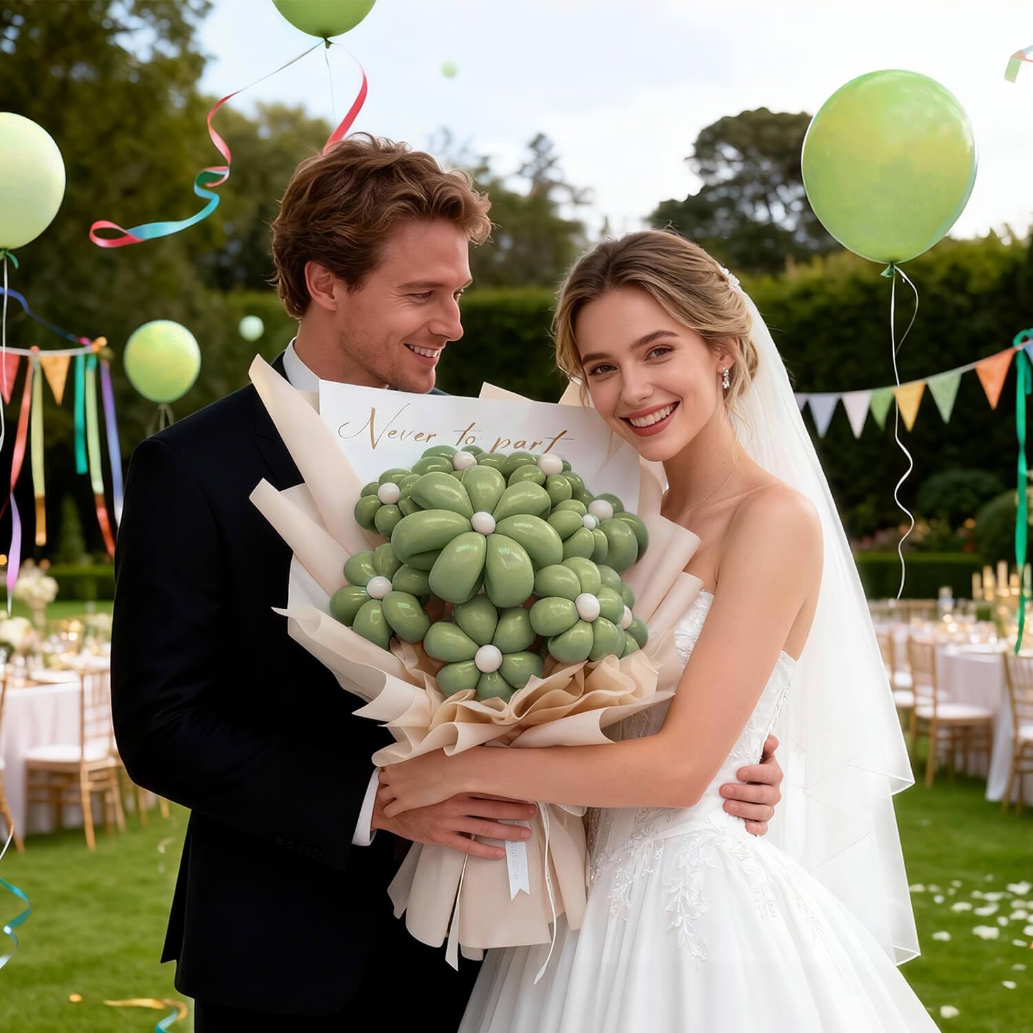 KAWKALSH 260 Avocado Green Long Balloons – 100pcs Dense Latex for Creative Twists & Party Decor