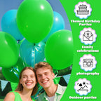 KAWKALSH 32 Pack 18-Inch Light Green Latex Balloons - Organic Baby Shower, Spa Party & Spring Decor