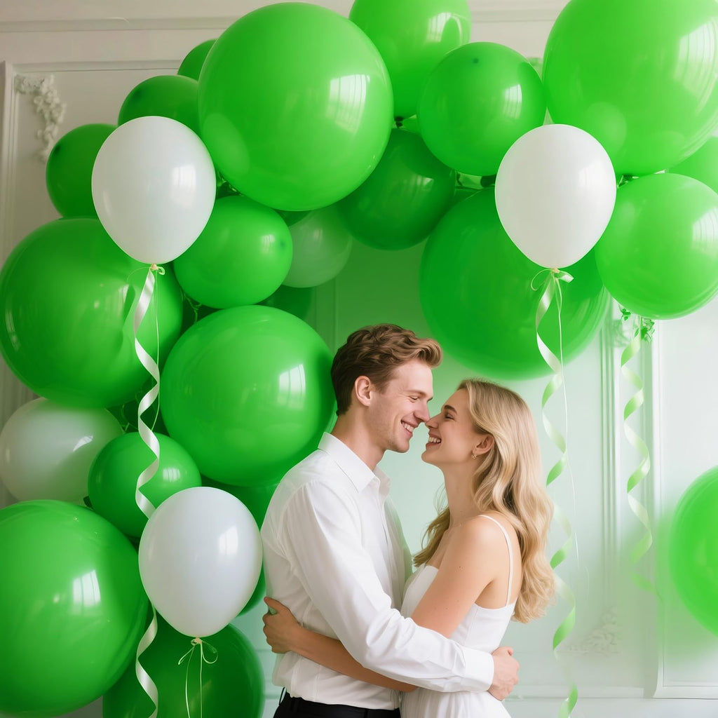 KAWKALSH 32 Pack 18-Inch Light Green Latex Balloons - Organic Baby Shower, Spa Party & Spring Decor