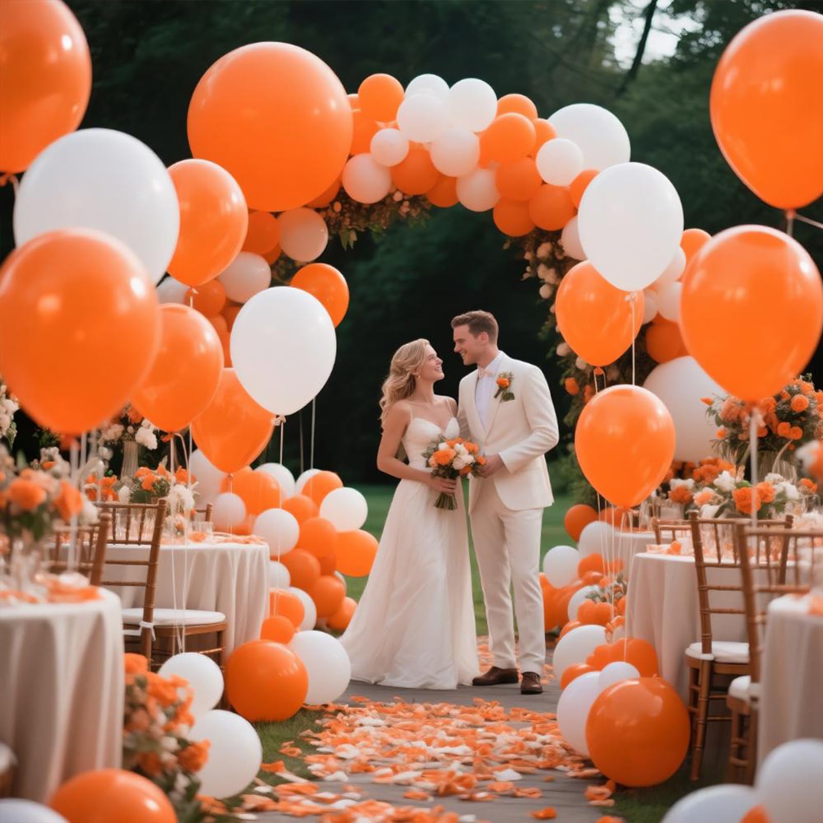 KAWKALSH Orange Balloon 110pcs | 12in Thickened Latex Balloons