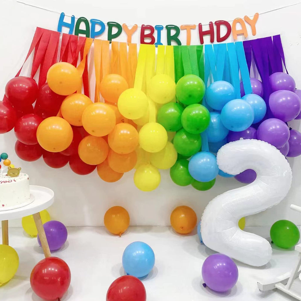 KAWKALSH Metallic Gold Balloons 5 Inch | 200pcs Latex Balloons with Ribbons for Party Decor
