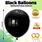 KAWKALSH Black Giant Balloons – 32-Pack, 18-Inch Heavy-Duty Latex