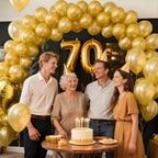 KAWKALSH Metallic Gold Balloons 12in – 110ct Latex for Luxe Events