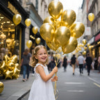 KAWKALSH Metallic Gold Balloons 12in – 110ct Latex for Luxe Events