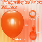 KAWKALSH Orange Balloon 110pcs | 12in Thickened Latex Balloons