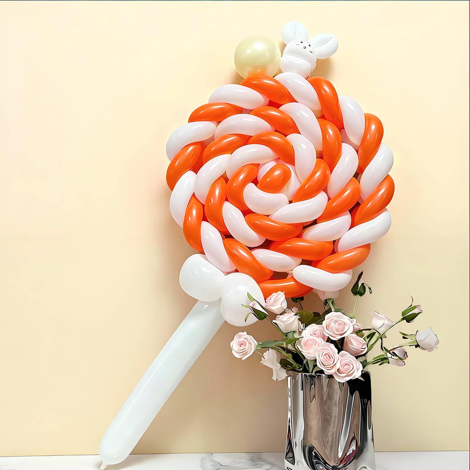 KAWKALSH 260 Orange Long Balloons – Thick Latex, 100pcs for Balloon Garlands & Animal Twists