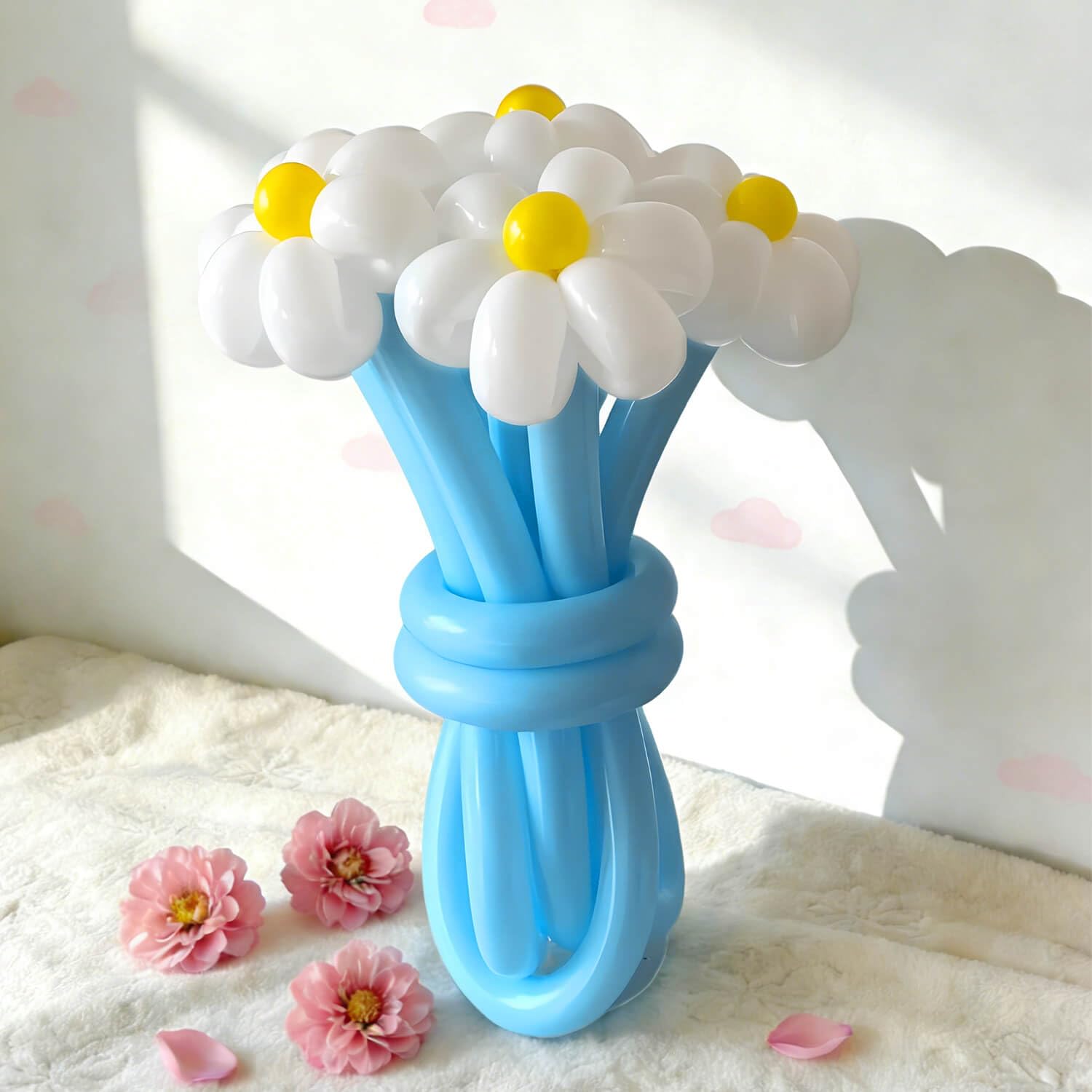 KAWKALSH 260 Light Blue Long Balloons – Thick, Durable Latex for Balloon Garlands (100pcs)
