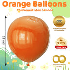 KAWKALSH Orange Giant Balloons – 32pcs, 18in Heavy Duty Latex for Birthday, Wedding & Baby Shower