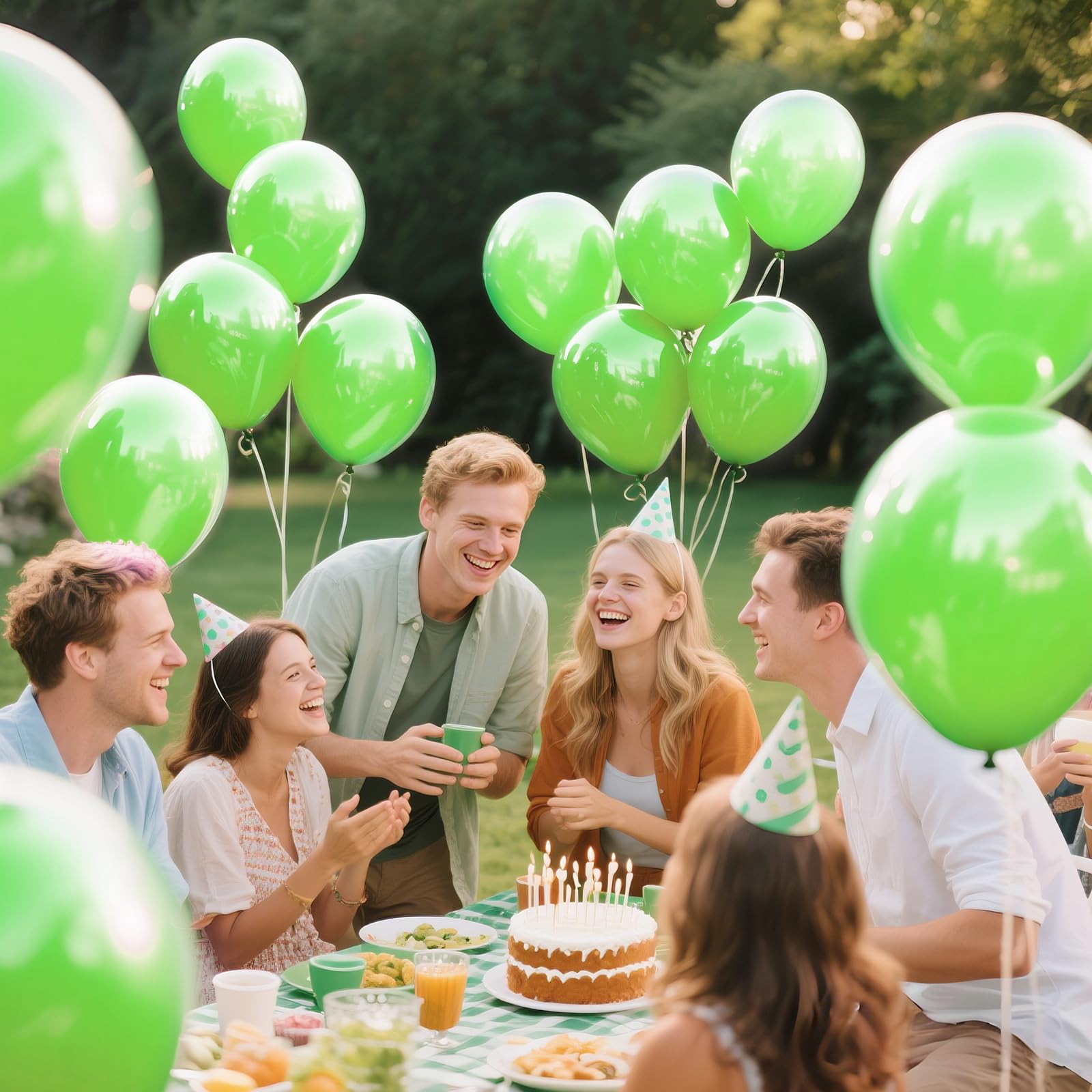 KAWKALSH Lime Green Latex Balloons – 110 Pack, 12in Party Decor