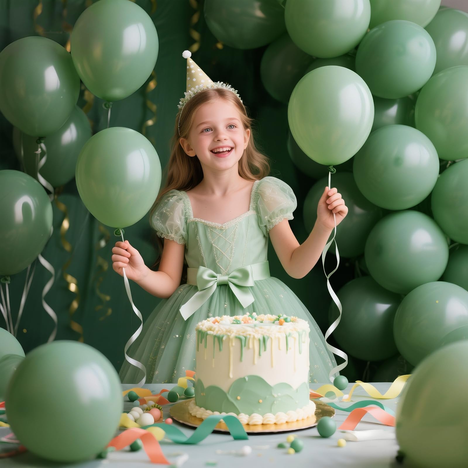 KAWKALSH 200pcs Sage Green Balloons 5 Inch – Mini Latex Balloons for Arch Garlands & Celebrations