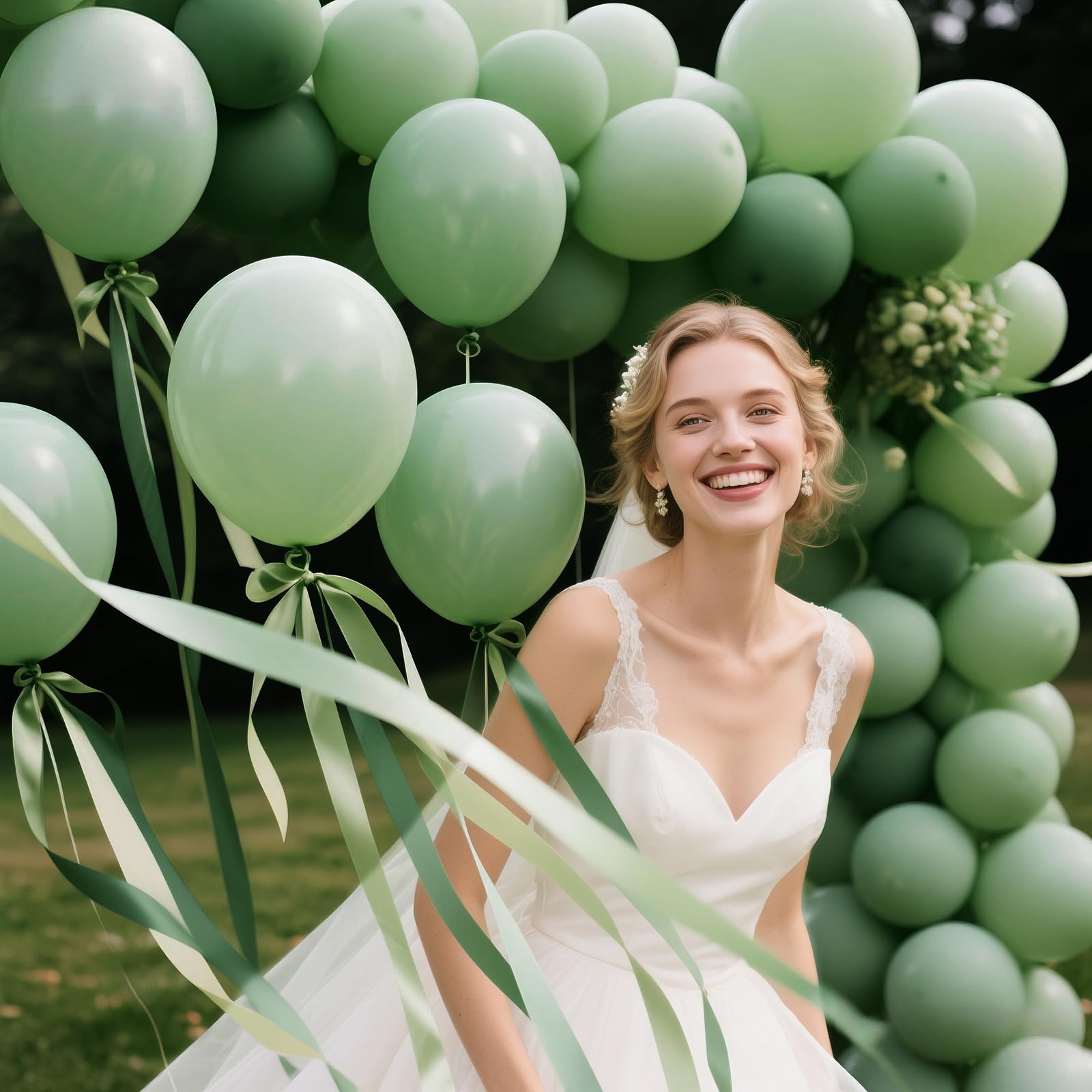 KAWKALSH 200pcs Sage Green Balloons 5 Inch – Mini Latex Balloons for Arch Garlands & Celebrations