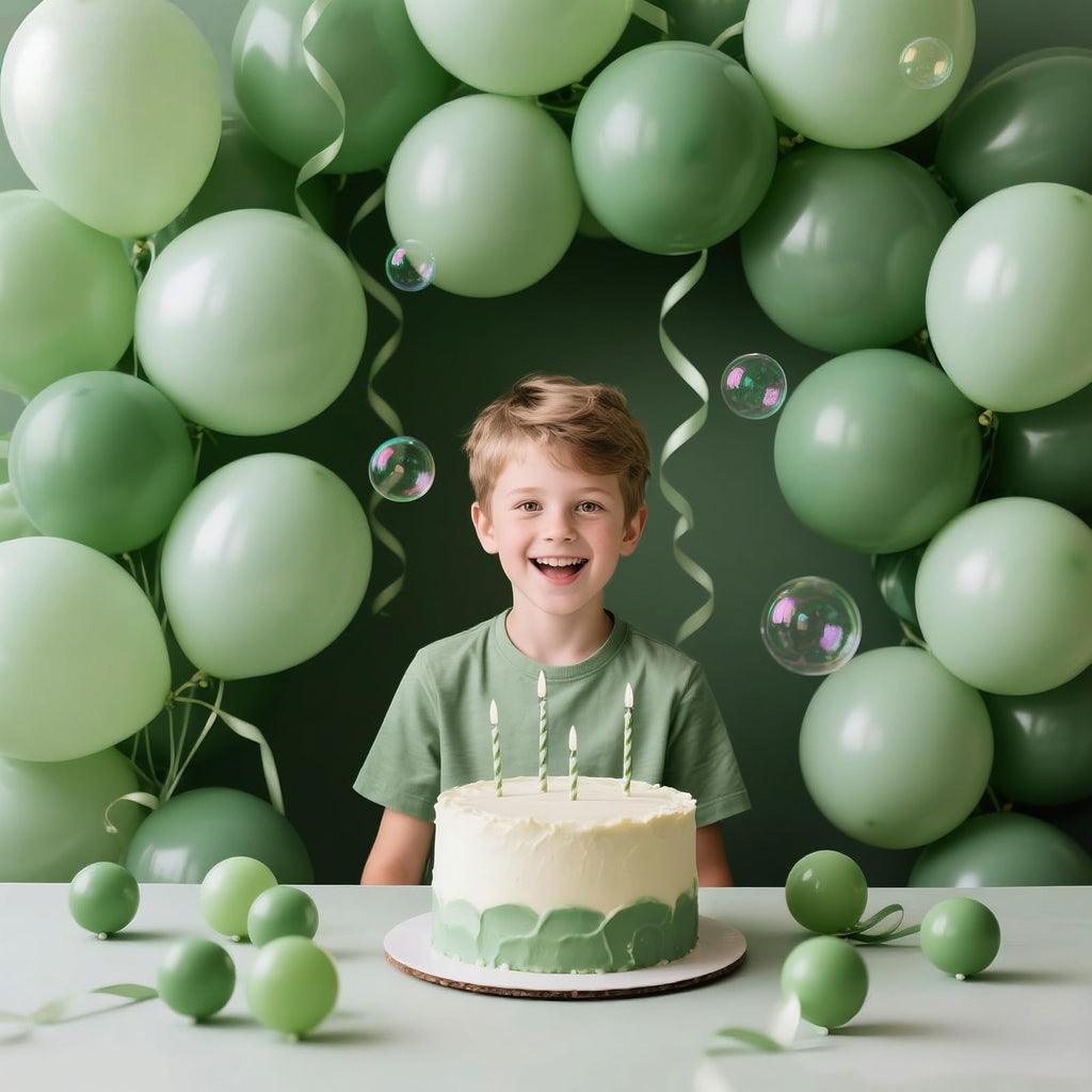 KAWKALSH 200pcs Sage Green Balloons 5 Inch – Mini Latex Balloons for Arch Garlands & Celebrations