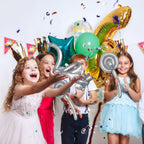 KAWKALSH 260 Metallic Silver Long Balloons – 100pc for Garlands, Twisting Animals, and Party Decor