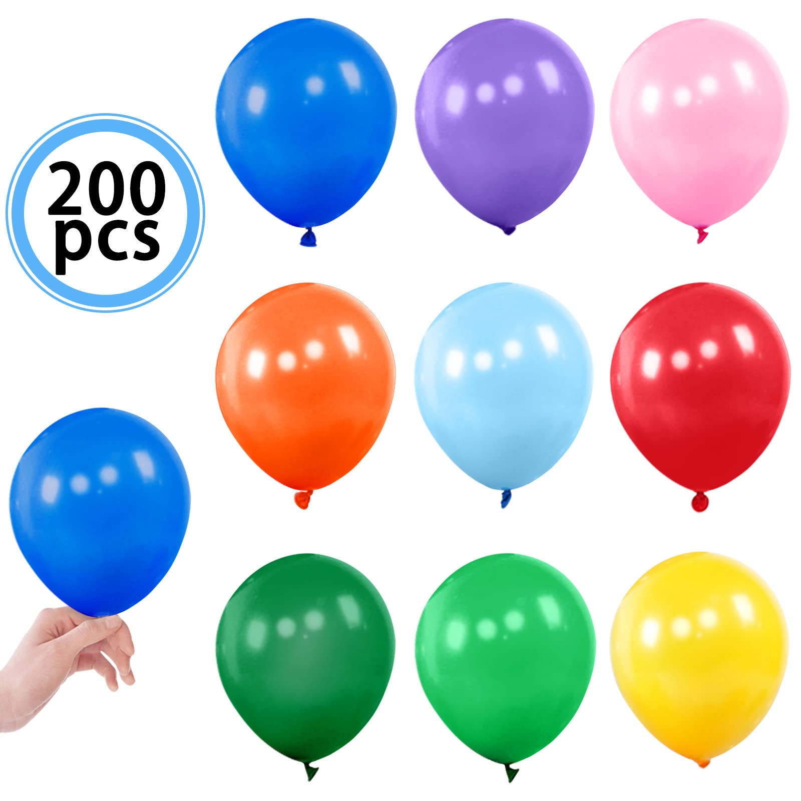KAWKALSH Metallic Gold Balloons 5 Inch | 200pcs Latex Balloons with Ribbons for Party Decor