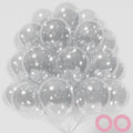 KAWKALSH Clear 12-Inch Latex Balloons – 110-Pack for Party Decor