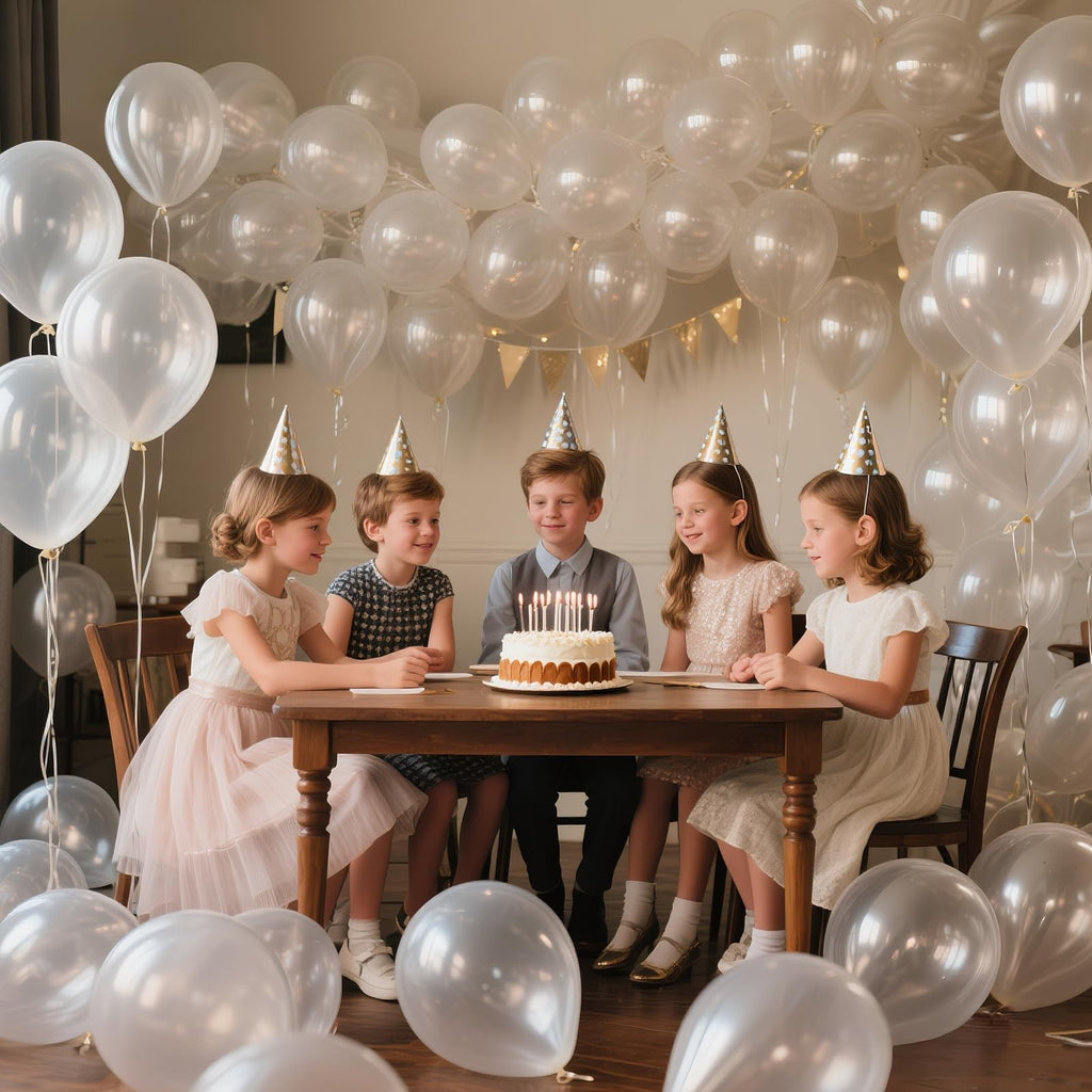 KAWKALSH Clear 12-Inch Latex Balloons – 110-Pack for Party Decor