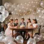 KAWKALSH Clear 12-Inch Latex Balloons – 110-Pack for Party Decor