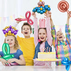 KAWKALSH 260 Metallic Multi Long Balloons – 100pcs Thick Latex for Garlands & Animal Twists