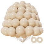 KAWKALSH 200pcs Sand White Balloons 5 Inch – Latex Party Balloons for Arch Garlands