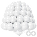 KAWKALSH 200pcs White 5-Inch Balloons – Mini Latex Party Decor for Birthdays & Showers