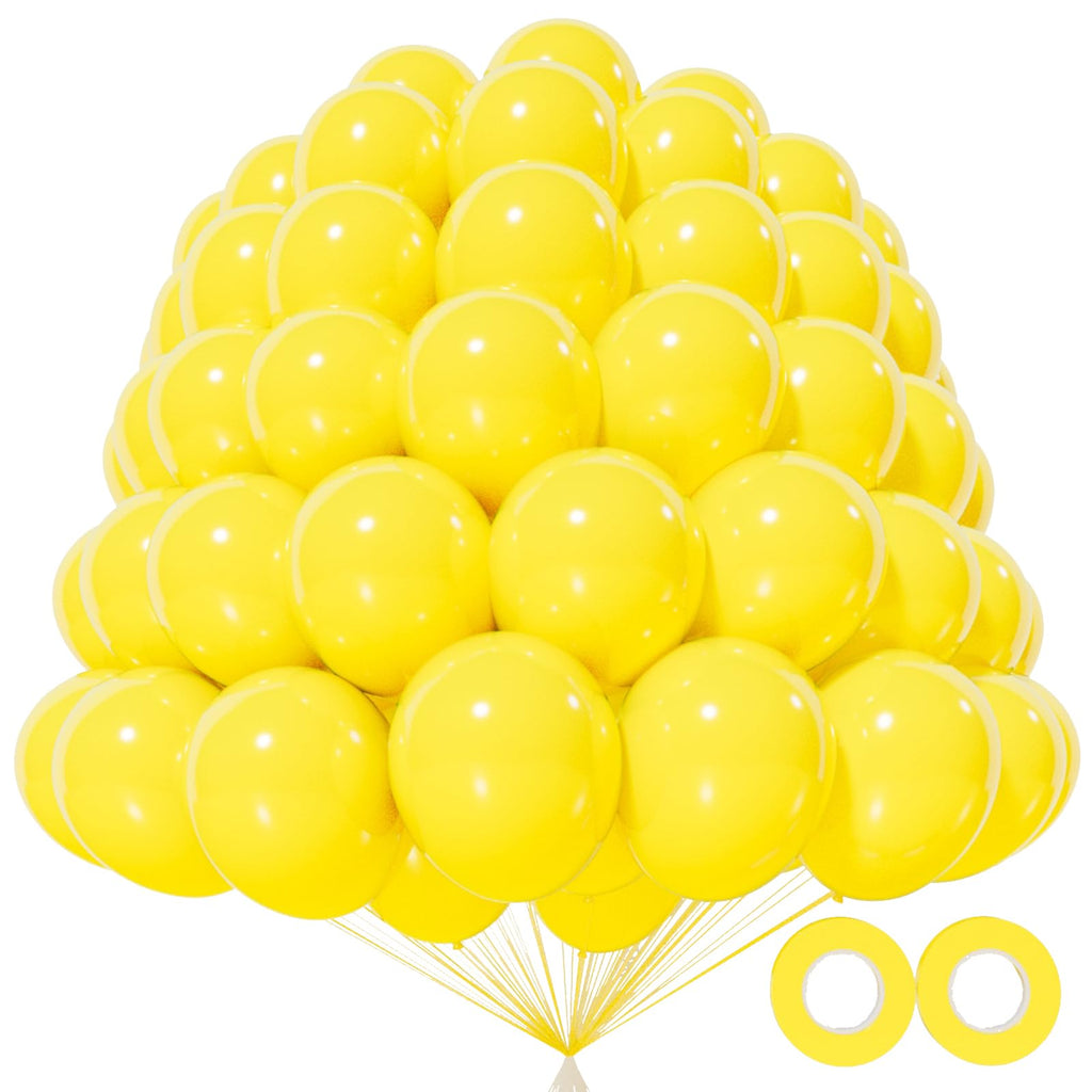 KAWKALSH 200pcs Yellow Balloons - 5 Inch Mini Latex Party Balloons for Arch Garland & Celebrations