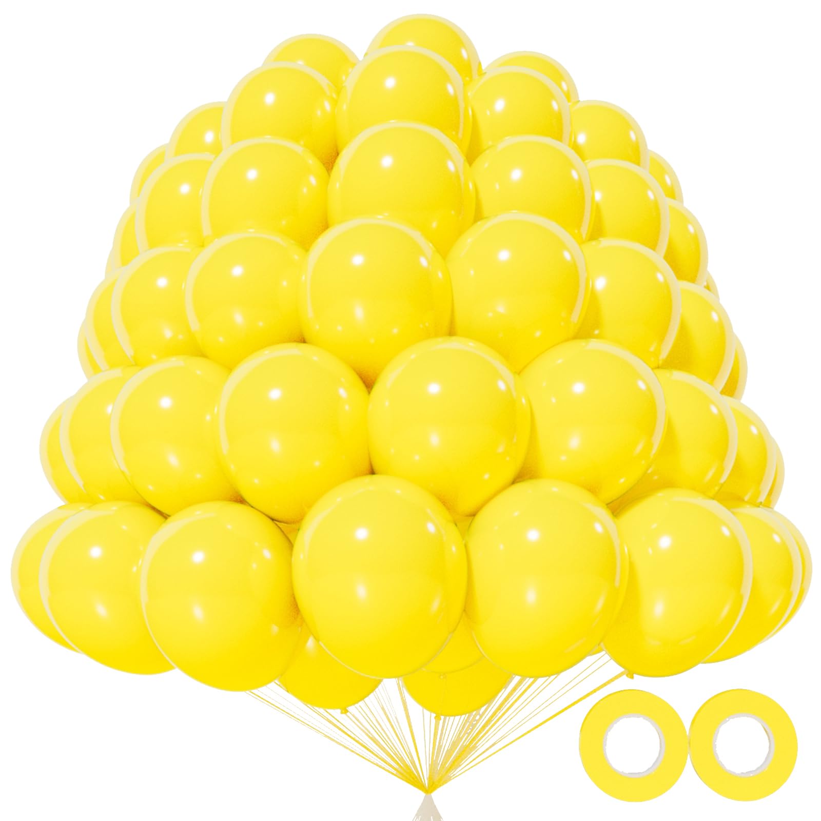 KAWKALSH 200pcs Yellow Balloons - 5 Inch Mini Latex Party Balloons for Arch Garland & Celebrations