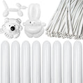 KAWKALSH 260 Balloons White – Thick Latex Twist Balloons for Animal Shapes, 100pcs