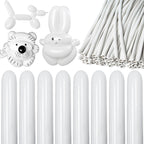 KAWKALSH 260 Balloons White – Thick Latex Twist Balloons for Animal Shapes, 100pcs